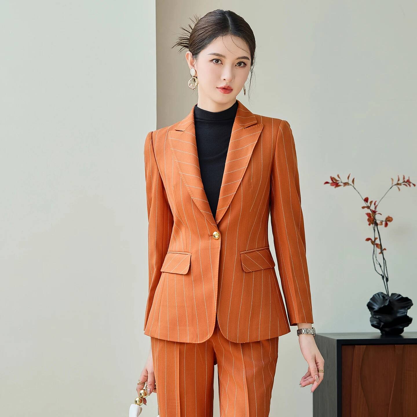 Formal Winter Wear Women Jacket - الخريف الشتاء الدعاوى التجارية النسائية الرسمية
