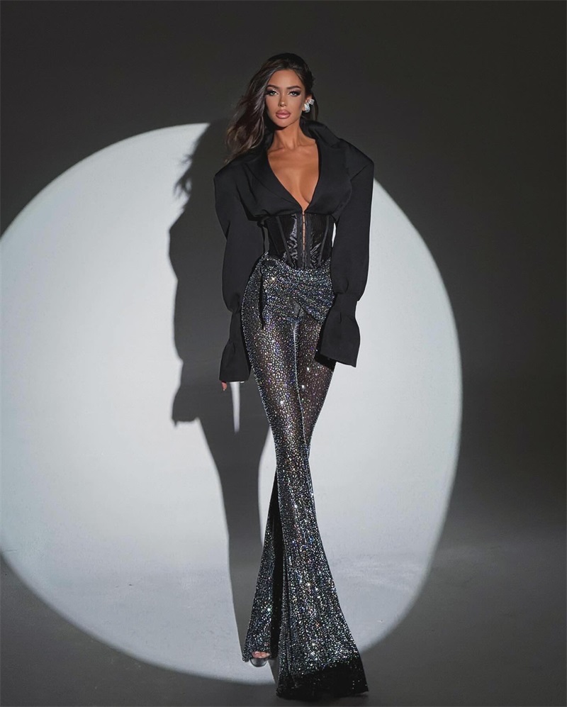 Women'S Formal Wear Tuxedo - الفاخرة بلورات المرأة البدلة مجموعة 2