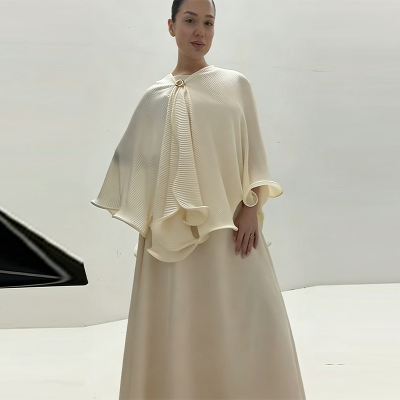Formal Women'S Wear - طقم فستان أنيق مع شال رومانسي،