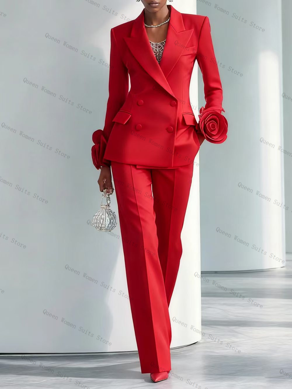 Women'S Formal Wear Tuxedo - الفاخرة الأحمر المرأة البدلة مجموعة 2