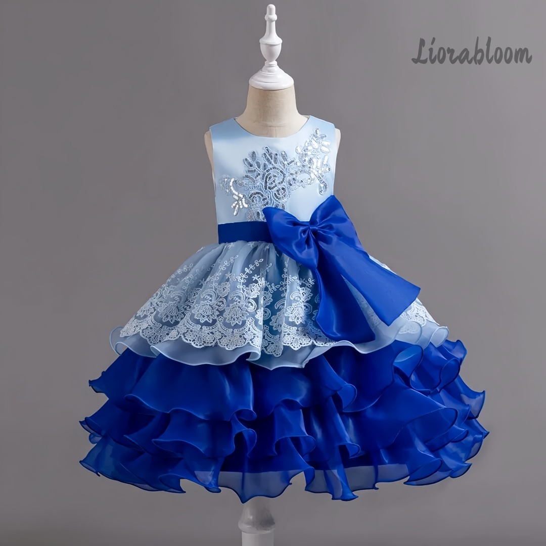 Formal Women'S Wear - فستان بناتي أنيق بدون أكمام بفيونكة