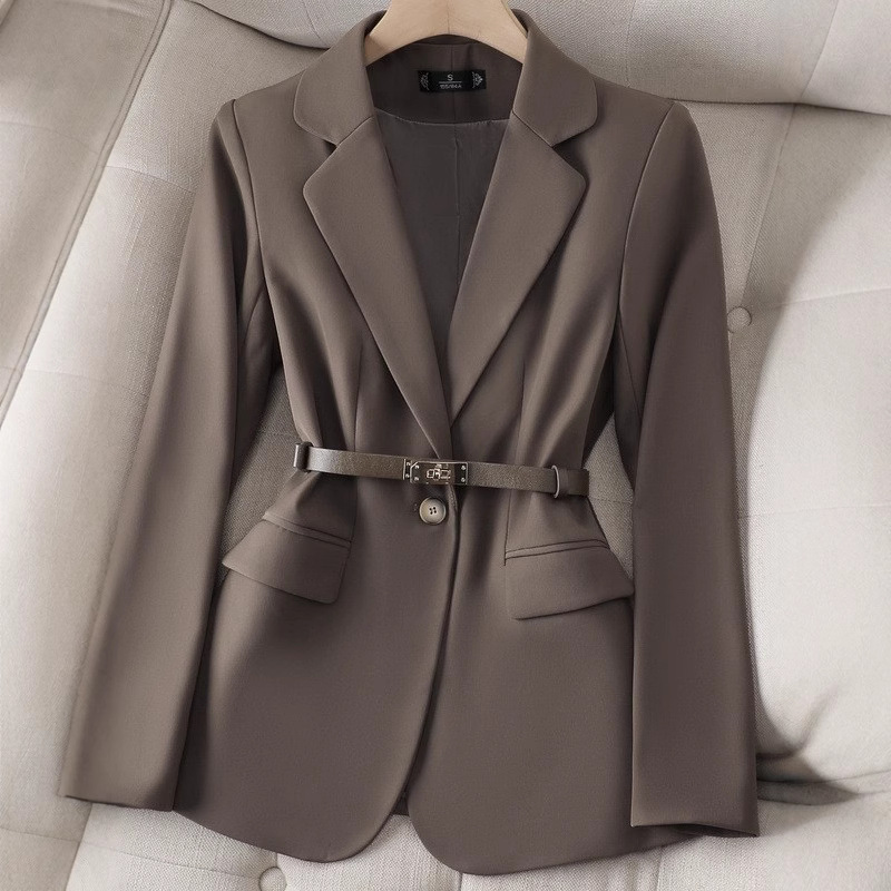 Formal Winter Wear Women Jacket - سترة نسائية للمكتب بأكمام طويلة وزر
