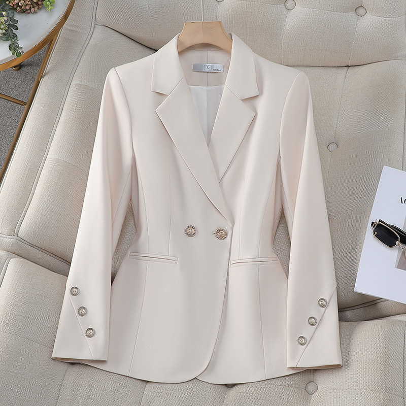 Formal Winter Wear Women Jacket - سترة نسائية مزدوجة الصدر بلون واحد