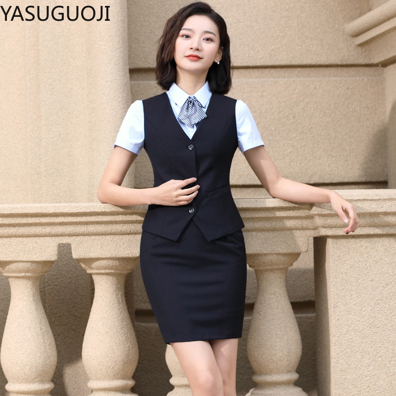Women Formal Wear Interview - YASUGUOJI-سترة مكتب أنيقة للنساء ، ملابس