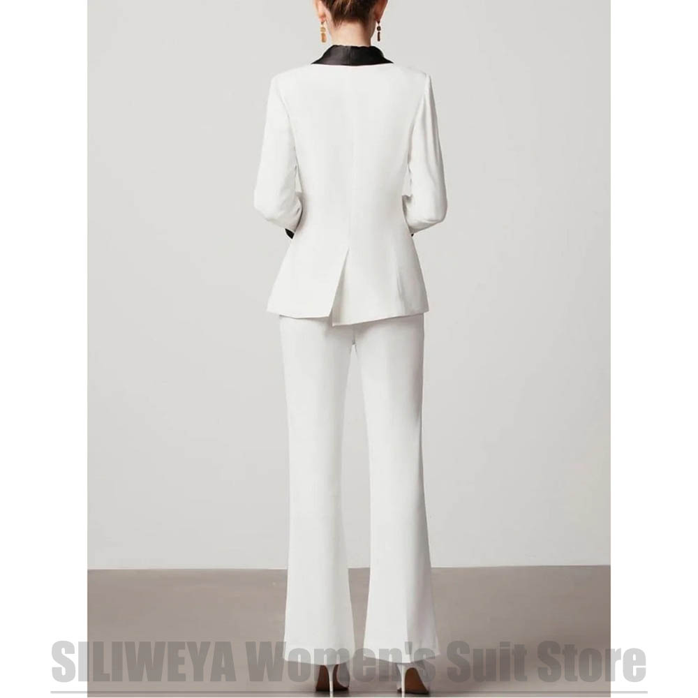 بدلة نسائية بيضاء مزدوجة الصدر - مراجعة Women Formal Wear White Shirt وسعره