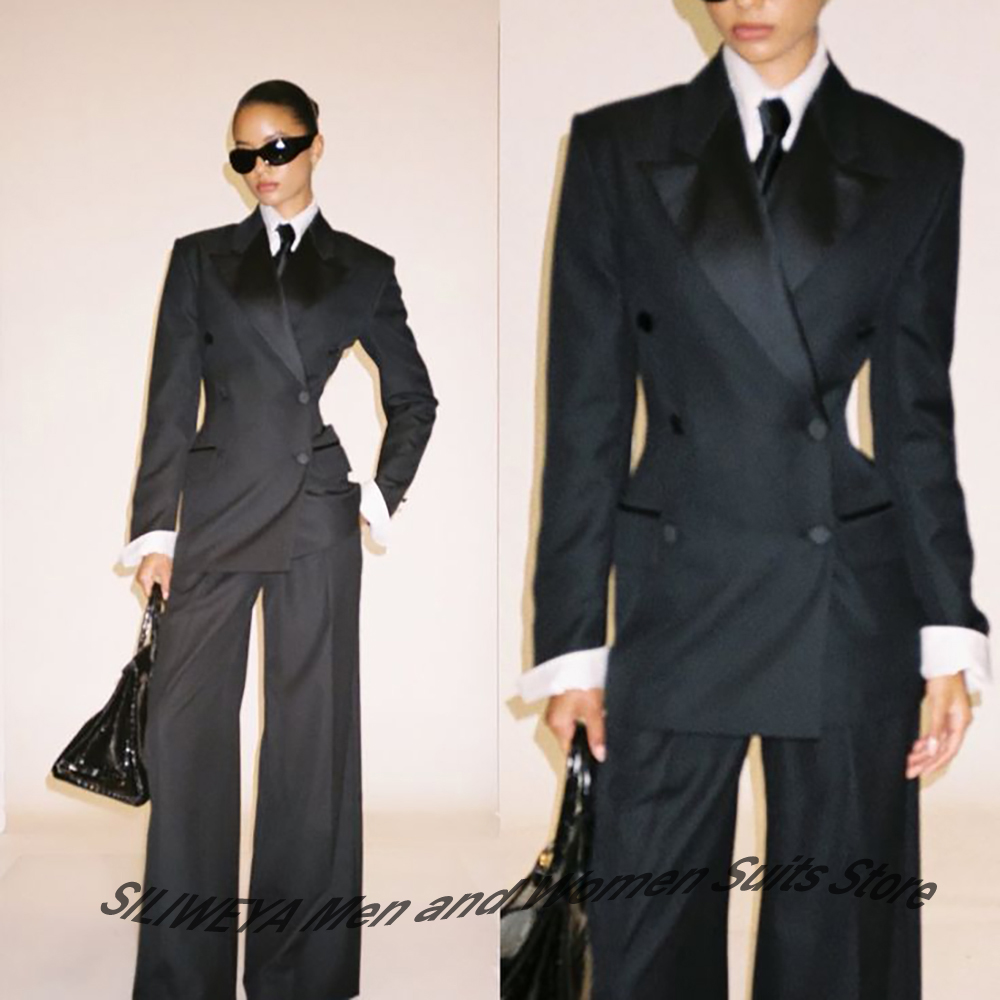 المهنية المرأة السوداء مزدوجة  - مراجعة Women'S Formal Wear Tuxedo وسعره