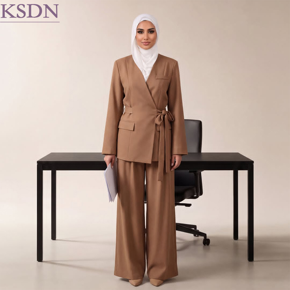 بدلة نسائية أنيقة للمكتب مع حج - مراجعة Blazer Set Women Formal وسعره