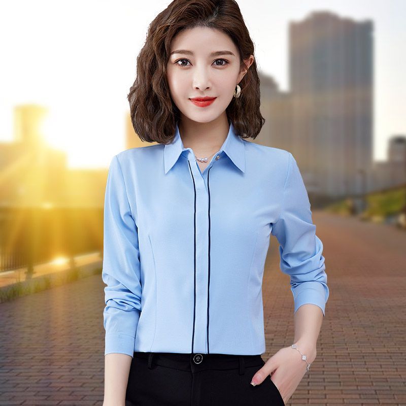 قميص أبيض نسائي بأكمام طويلة،  - مراجعة Women Formal Wear White Shirt وسعره