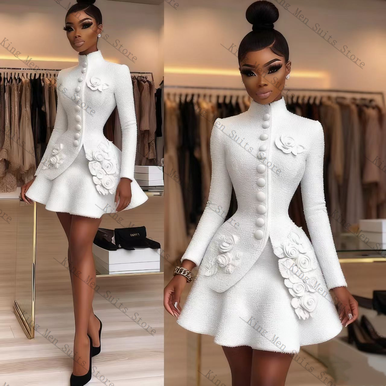 الفاخرة الأبيض المرأة البدلة م - مراجعة Women'S Formal Wear Tuxedo وسعره