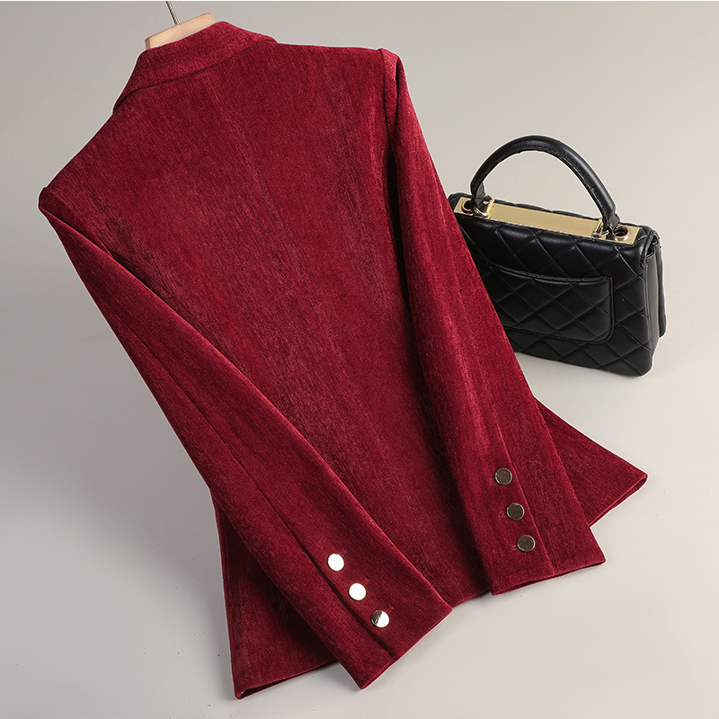 سترة نسائية مخملية باللون الذه - مراجعة Formal Winter Wear Women Jacket وسعره
