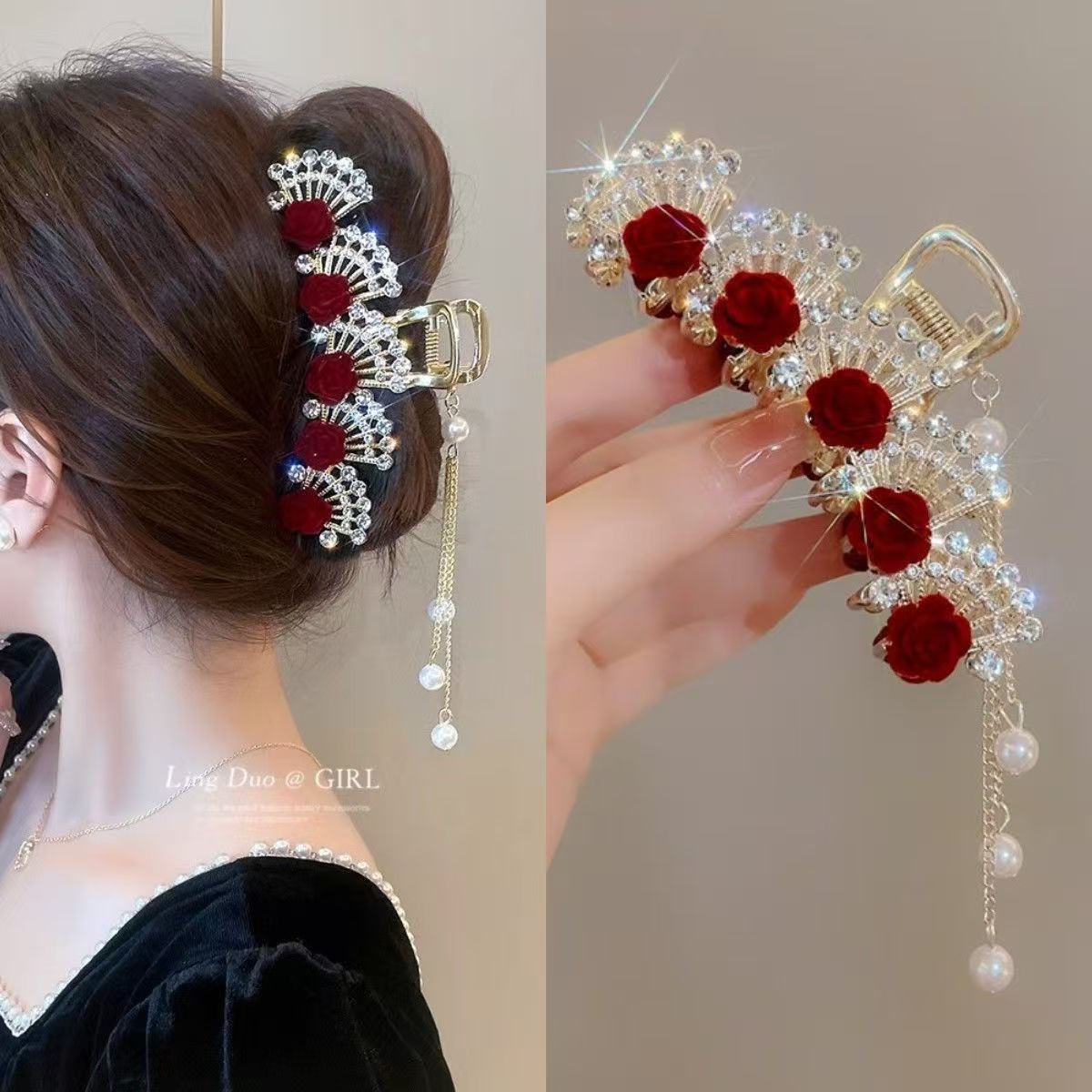مشبك شعر نسائي بتصميم عتيق مزي - مراجعة Women Formal Event Wear وسعره
