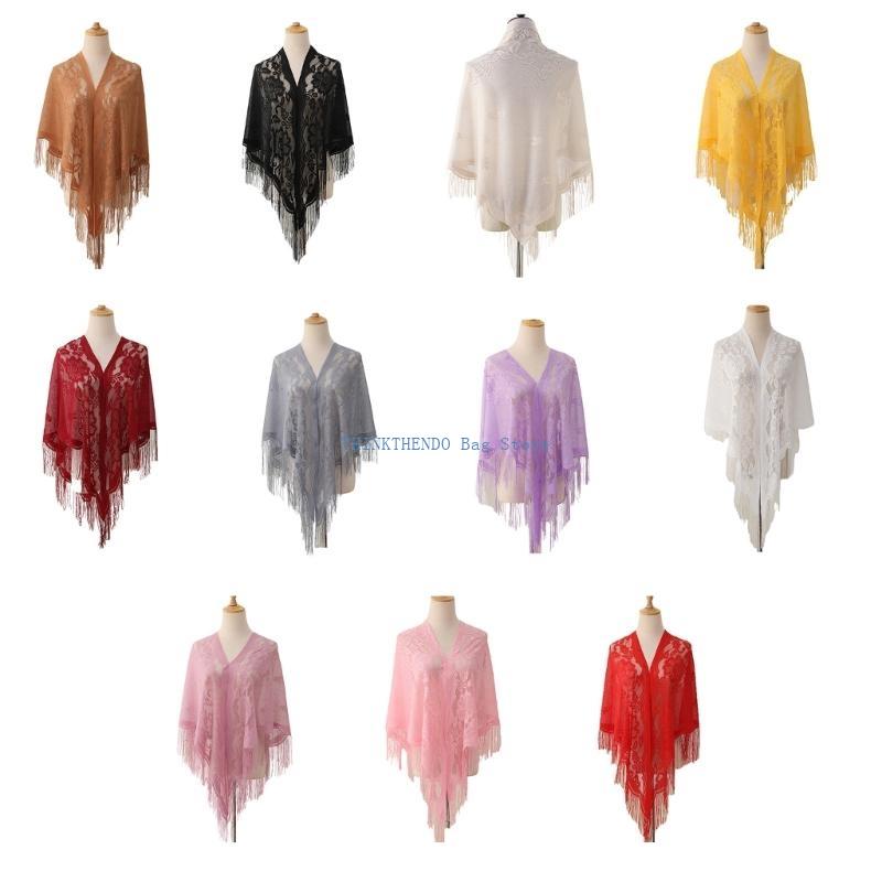 شال بنمط مجوف من الدانتيل 340D - مراجعة Women Formal Event Wear وسعره