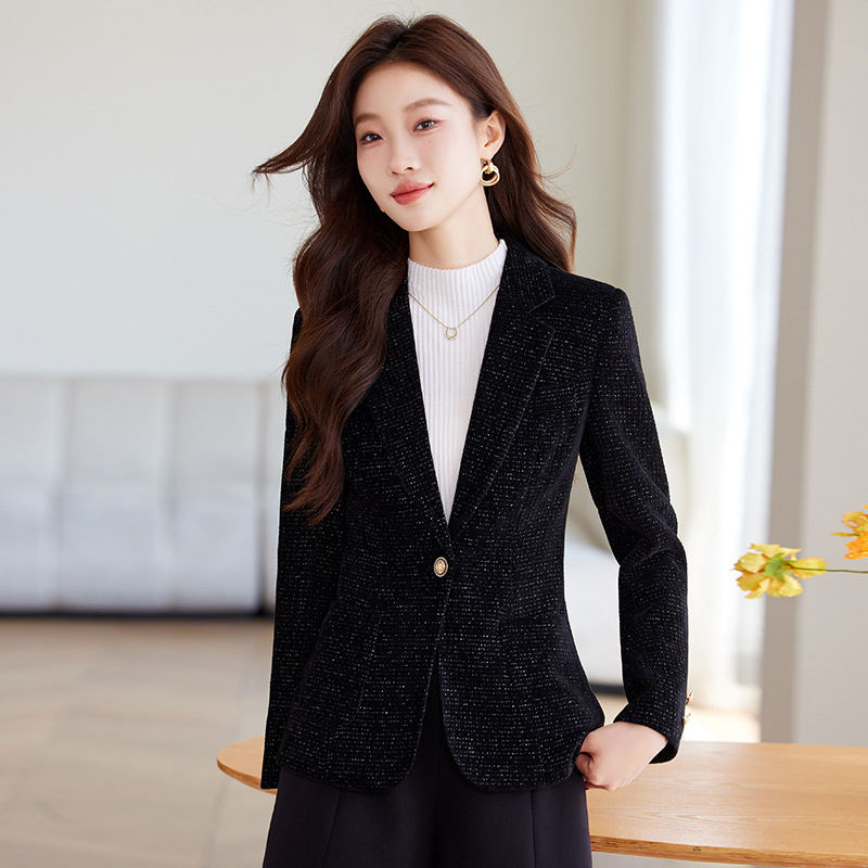 معطف بليزر نسائي أسود أحمر كاك - مراجعة Formal Winter Wear Women Jacket وسعره