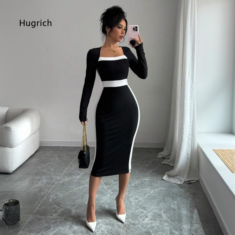 فستان ميدي ضيق بأكمام طويلة وي - مراجعة Women Formal Event Wear وسعره