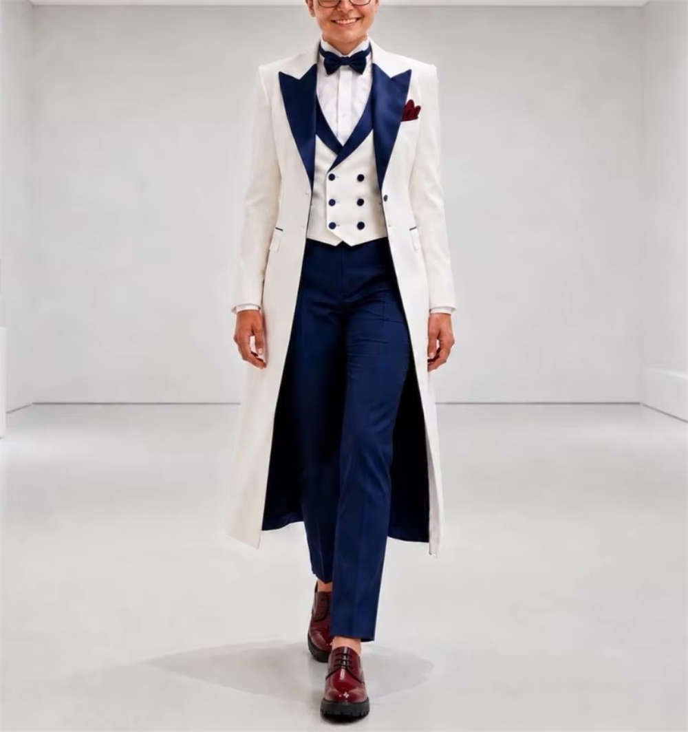 سترة نسائية زرقاء داكنة وبيضاء - مراجعة Formal Women'S Wear وسعره